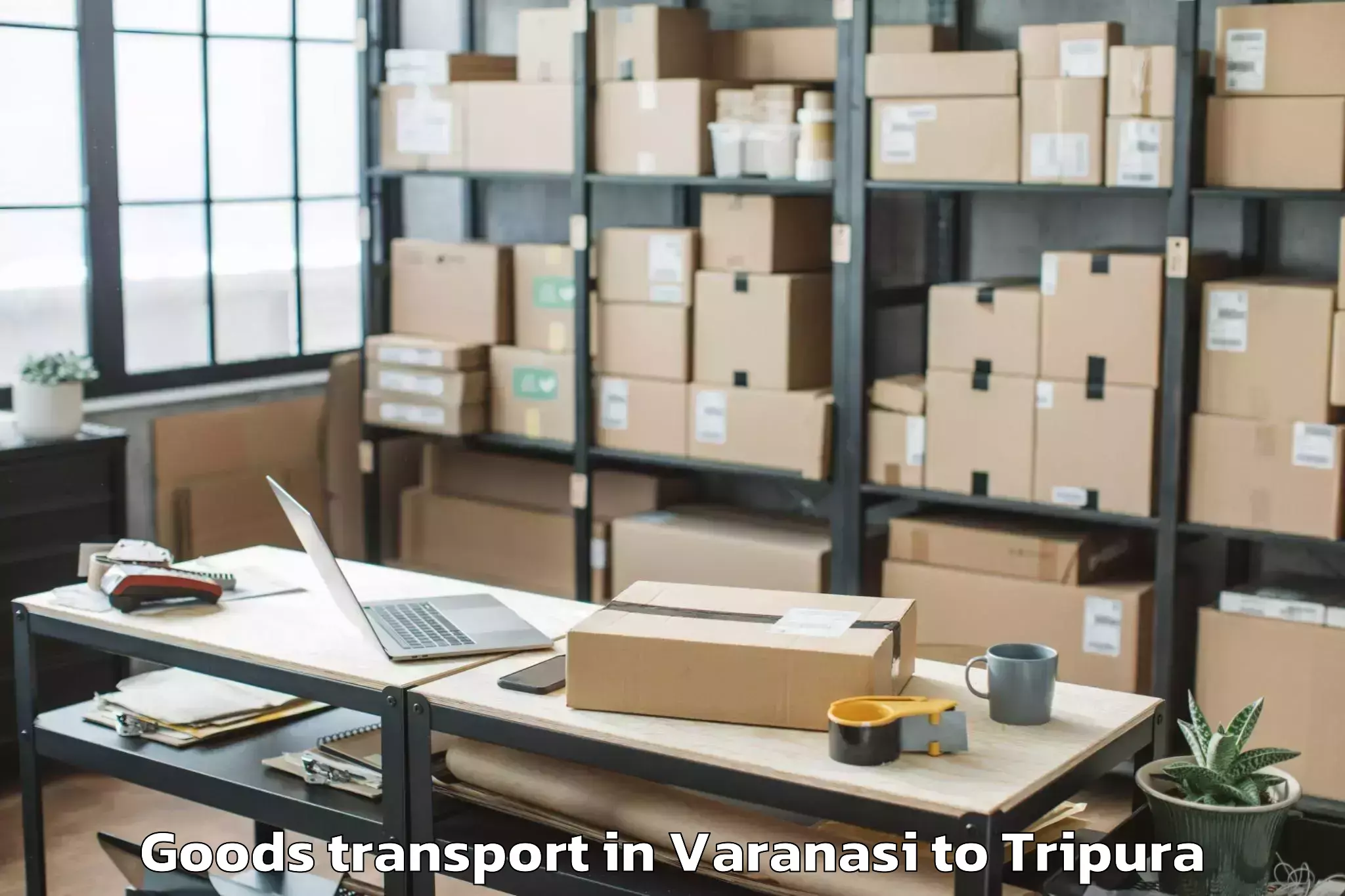 Get Varanasi to Sonamura Goods Transport